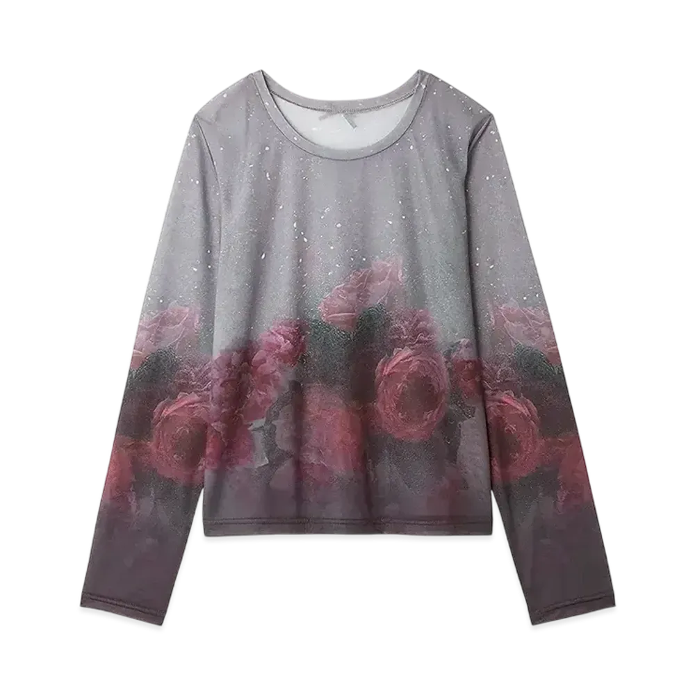 FURFUR x Philly chocolate Flower Photo Print Pullover "Pink"