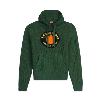 KENZO 'FRUIT STICKERS' Embroidery Hoodie "Dark Khaki"