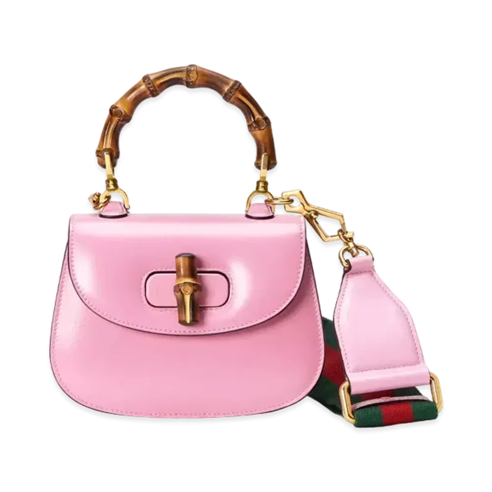 GUCCI Mini Top Handle Bag with Bamboo "Pink"