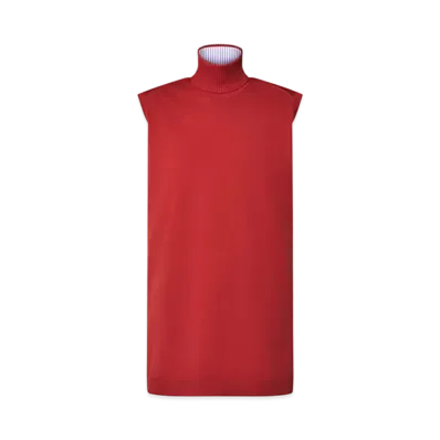 Louis Vuitton Color-Blocked Turtleneck Top "Grenat Fonce"