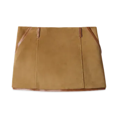 MIUMIU Women's Suede Skirt "Light Brown"