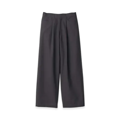 ssstein Double Weave Cotton One Tuck Wide Pants "Black"