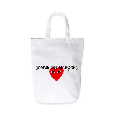 PLAY COMME des GARCONS MARKET PLAY Tote Bag "White"