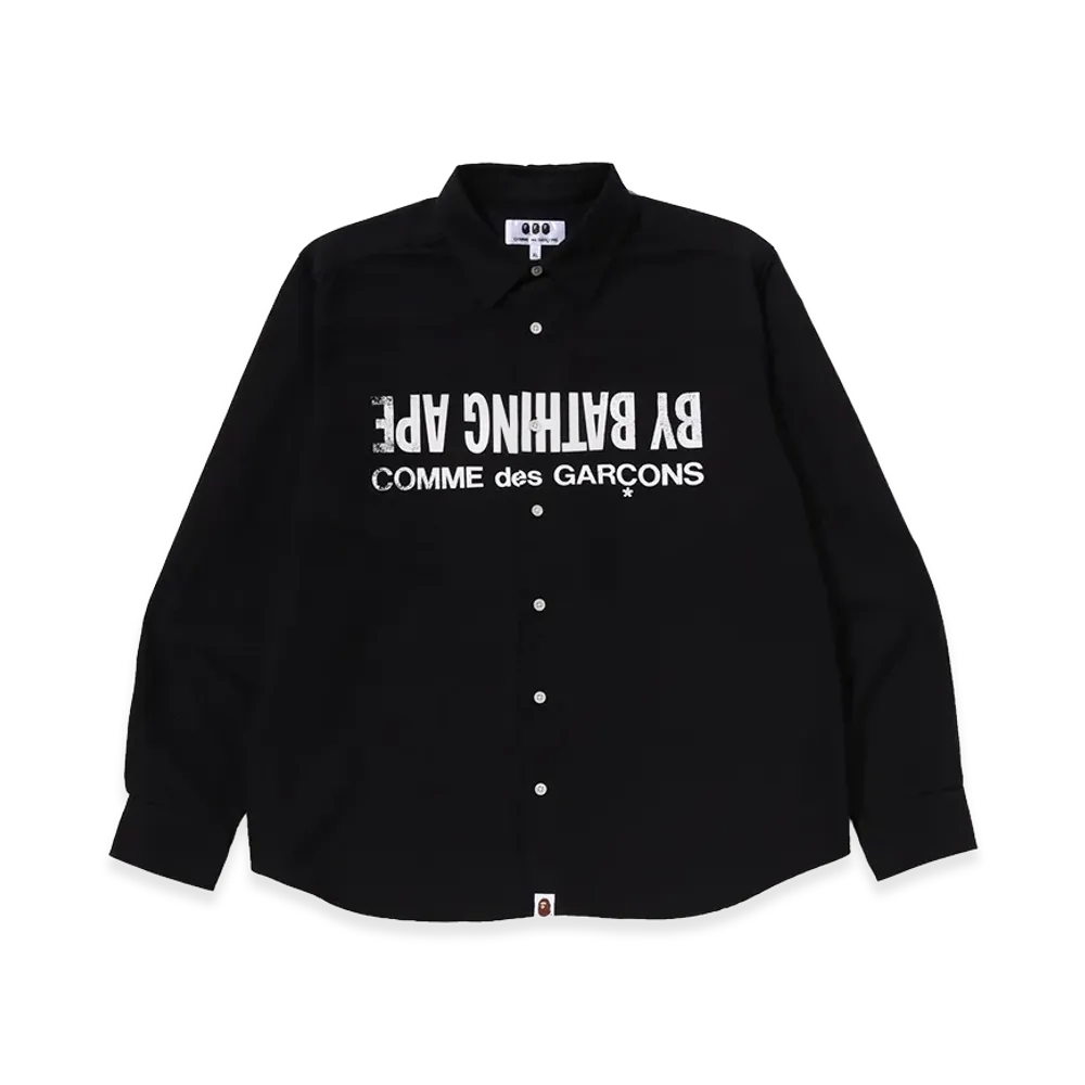 A BATHING APE x COMME des GARCONS Oxford Shirt "Black"