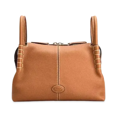 TOD'S Boston Bag In Leather Small "Brown"