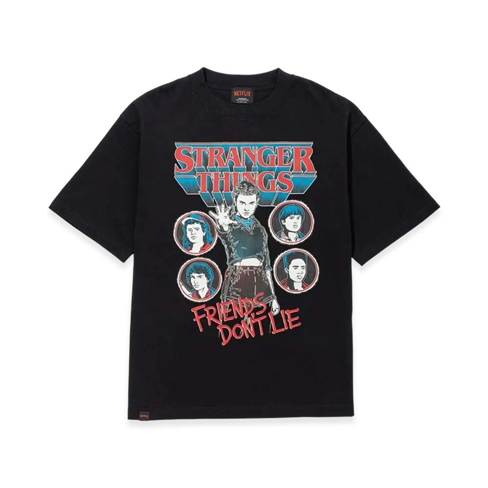 Netflix Stranger Things x V.A. Friends don't lie Tee "Black"
