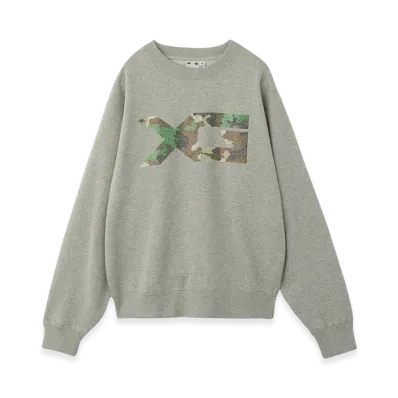 X-Girl Rhinestone Camo Logo Sweat Top "Ash"