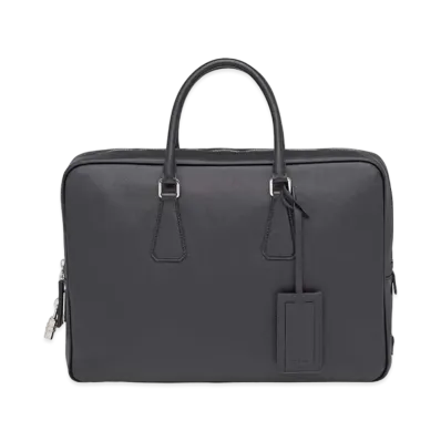 PRADA Saffiano Leather Briefcase "Black"