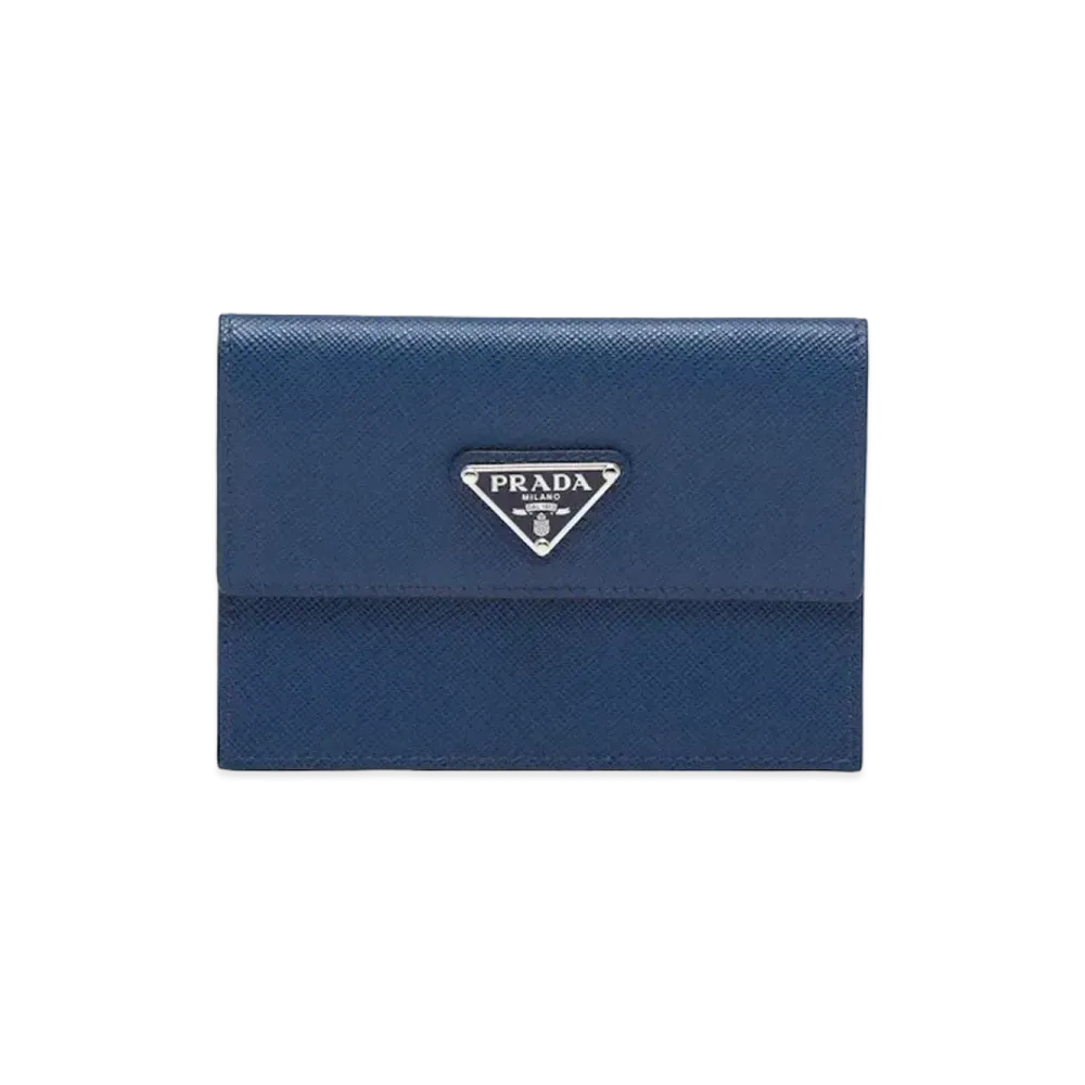 PRADA Saffiano Leather Document Holder "Blue"