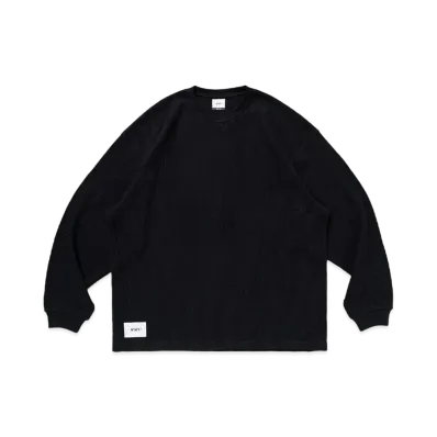WTAPS Waffle 01 / LS / Cotton. Sign "Black"