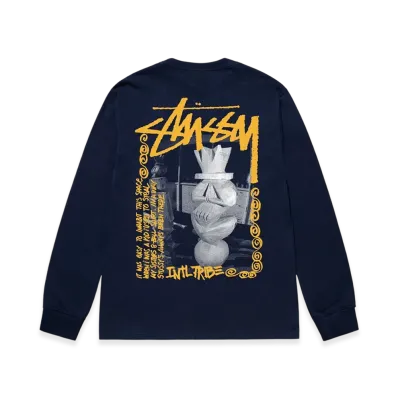 Stussy Landin LS Tee "Navy"