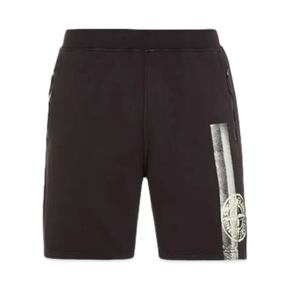 Stone Island 66865 Stripes Three Print Loose Fit Bermuda Shorts - 24SS "Black"