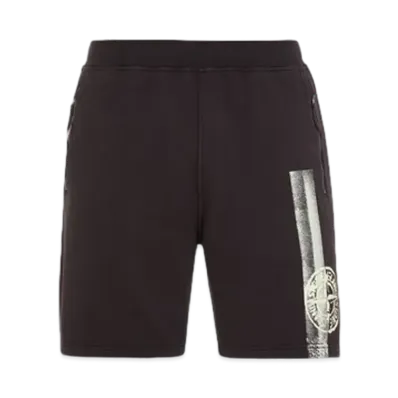 Stone Island 66865 Stripes Three Print Loose Fit Bermuda Shorts - 24SS "Black"
