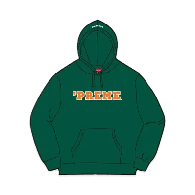 Supreme Preme Hooded Sweatshirt "Dark Green"