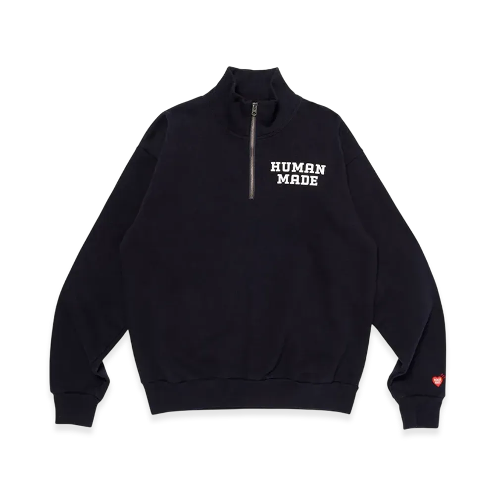 HUMAN MADE Half-Zip Sweatshirt "Navy"