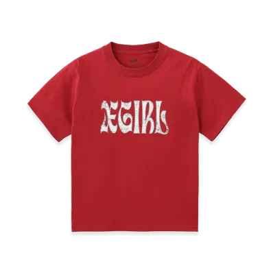 X-Girl Women's Studded Logo S/S Tee "Red"