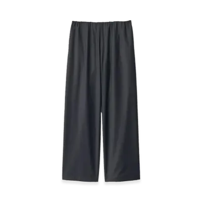 ssstein Wool Silk Drawstring Easy Pants "Black"