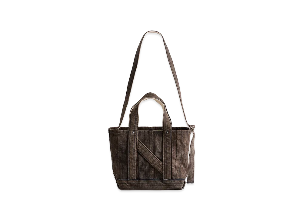 NICENESS V.M.Lesh Printed Stripe Shoulder Tote Bag – Mini "Wide Stripe"