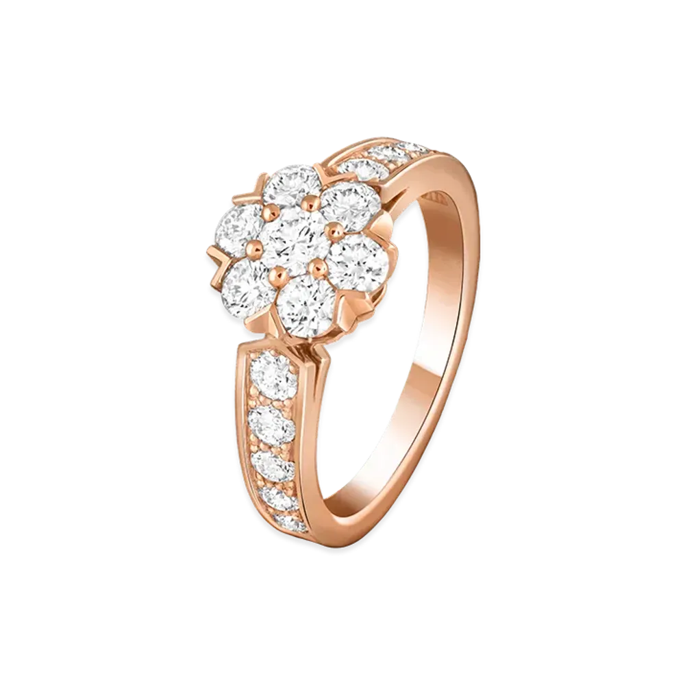 Van Cleef & Arpels Fleurette ring "18K Rose gold/Diamond"