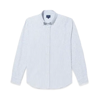 Noah Striped Oxford Shirts "White"