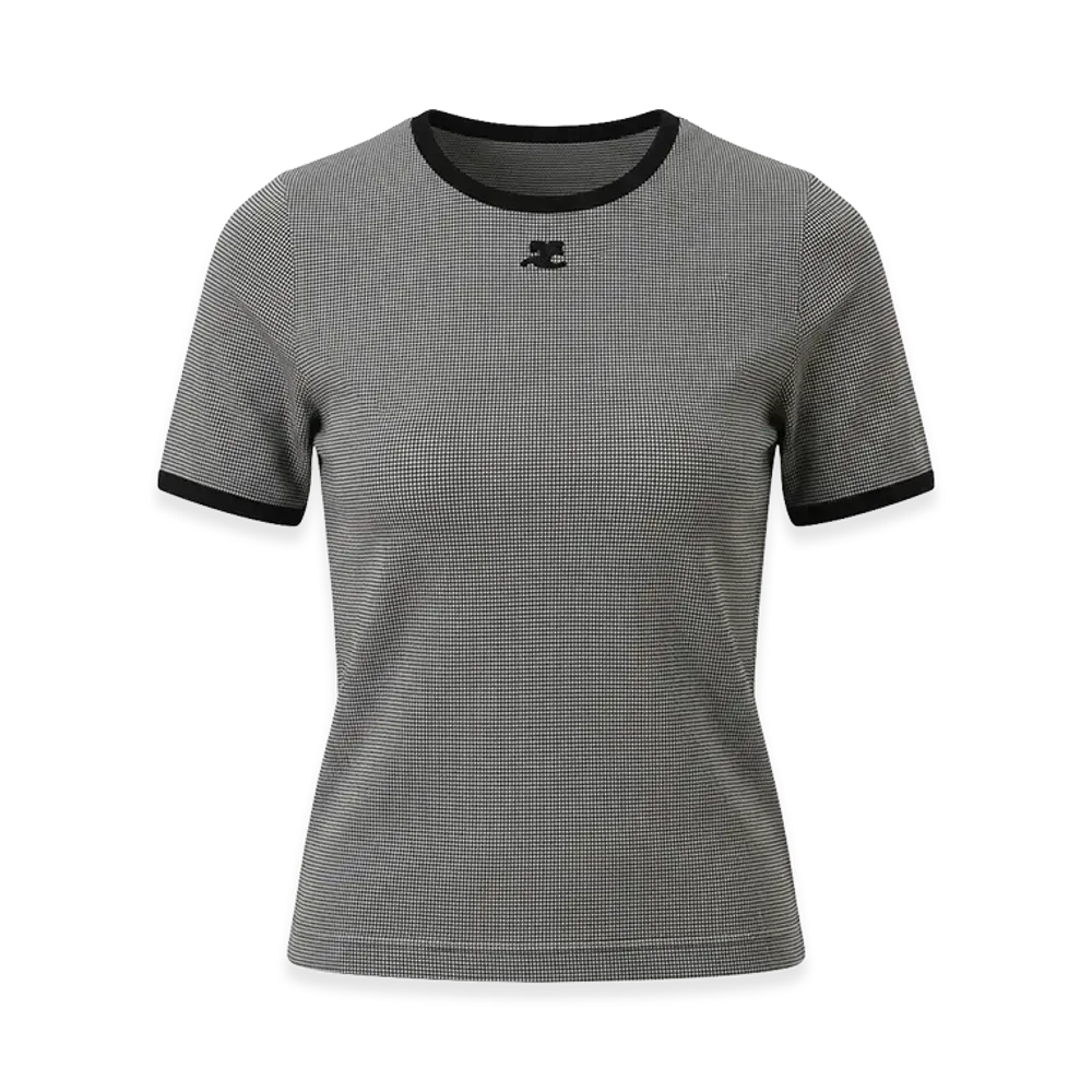Courreges Women's Signature Contrast T-Shirt "Black"