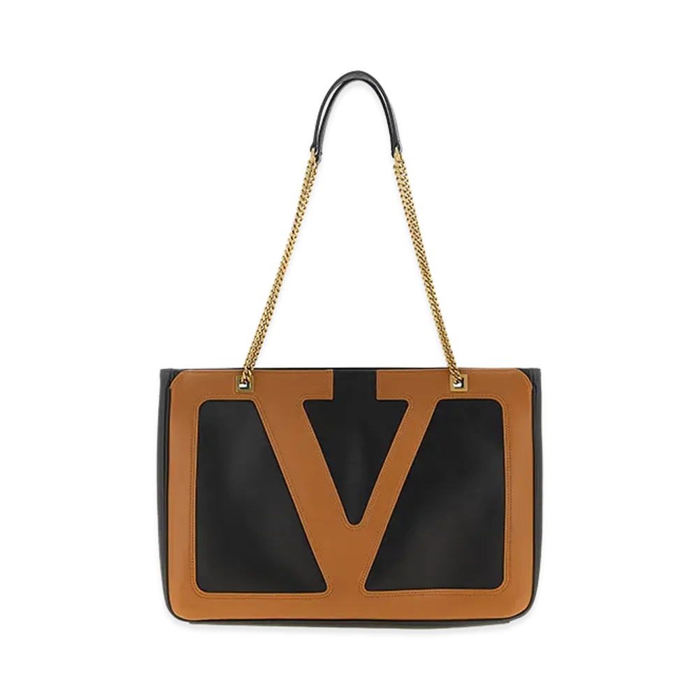 Valentino Garavani 'viva Superstar' Midi Shopping Bag "Brown"