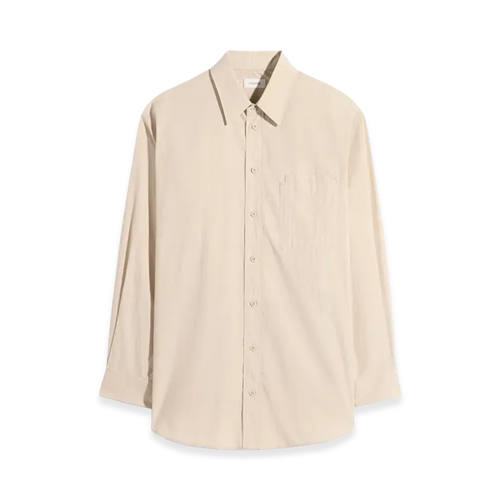 LEMAIRE Crepe Cotton 2-Pocket Shirt "Greige"