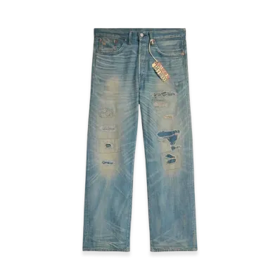 RRL Ralph Lauren 5-Pocket Plainfield Selvedge Jeans "Blue"