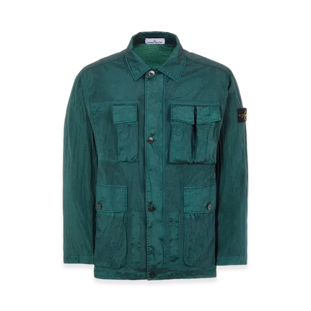 Stone Island 41620 Nylon Metal Watro-TC in Econyl Regenerated Nylon Field Jacket - 23SS "Bottle Green"