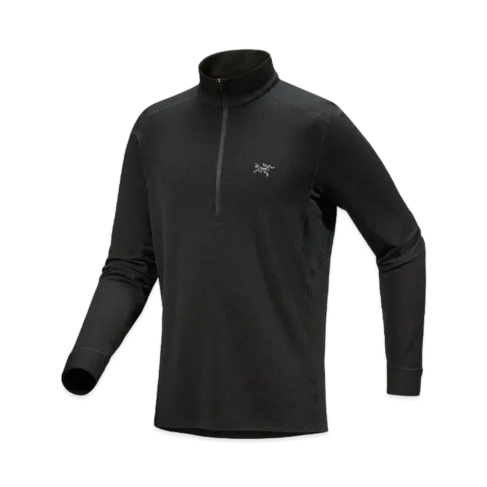 ARC'TERYX Raw Merino Wool Zip Neck Men'S "Black" X000007497