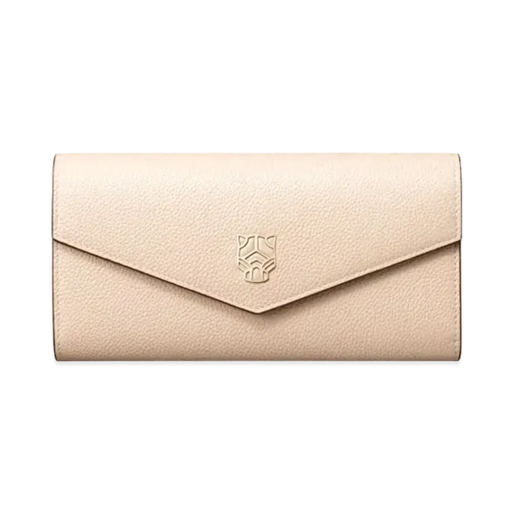 Cartier International Wallet with Flap, Panthere de Cartier "Light Beige"