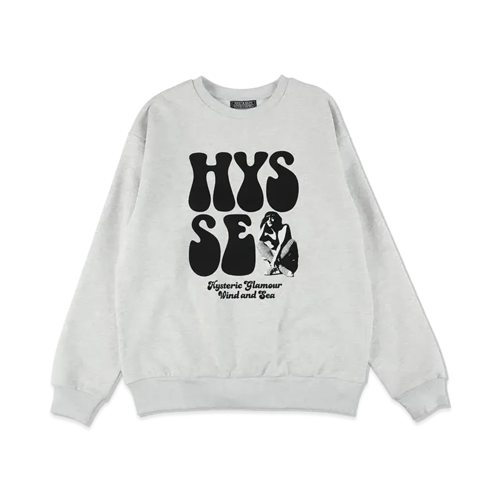 WIND AND SEA x HYSTERIC GLAMOUR Crew Neck Sweat "Gray"