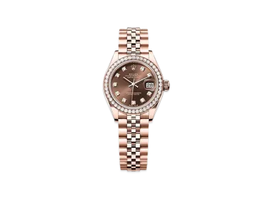 ROLEX Lady-Datejust 28mm Everose Gold Diamond 279135RBR "Chocolate"
