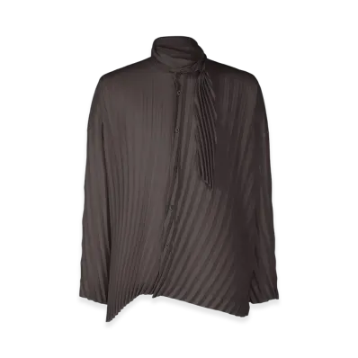 HOMME PLISSE ISSEY MIYAKE Windswept Shirt "Dark Purple"