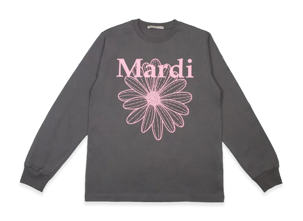 Mardi Mercredi T-Shirt Long Sleeve Flowermardi "Charcoal Pink"