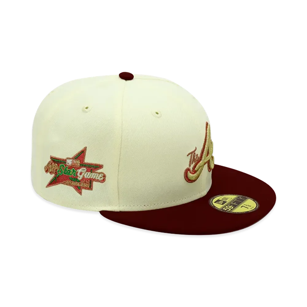 NEW ERA x THE CAP 59Fifty ASG Special Collection Atlanta Braves "Chrome White/Maroon"