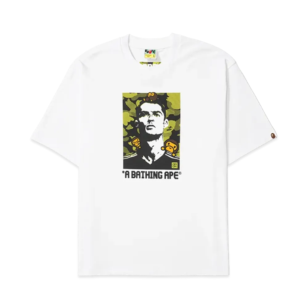 A BATHING APE x Cristiano Ronaldo CR7 Life Baby Milo Relaxed Fit Tee "White"