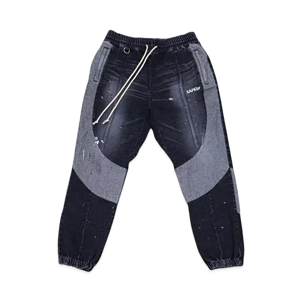 SAPEur Vinage Denim Track Pant "Black"