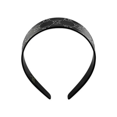 GUCCI GG Crystal Hair Band Resin "Black"