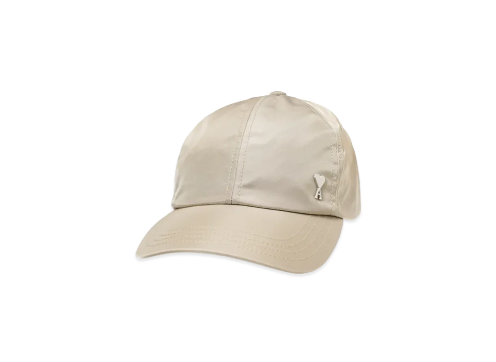 AMI PARIS Nylon Ami De Coeur Stud Cap "Beige"