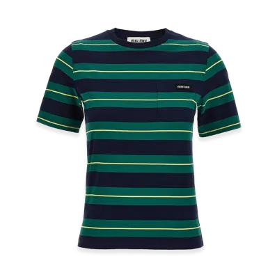 MIU MIU Women's Striped T-Shirt "Multicolor"