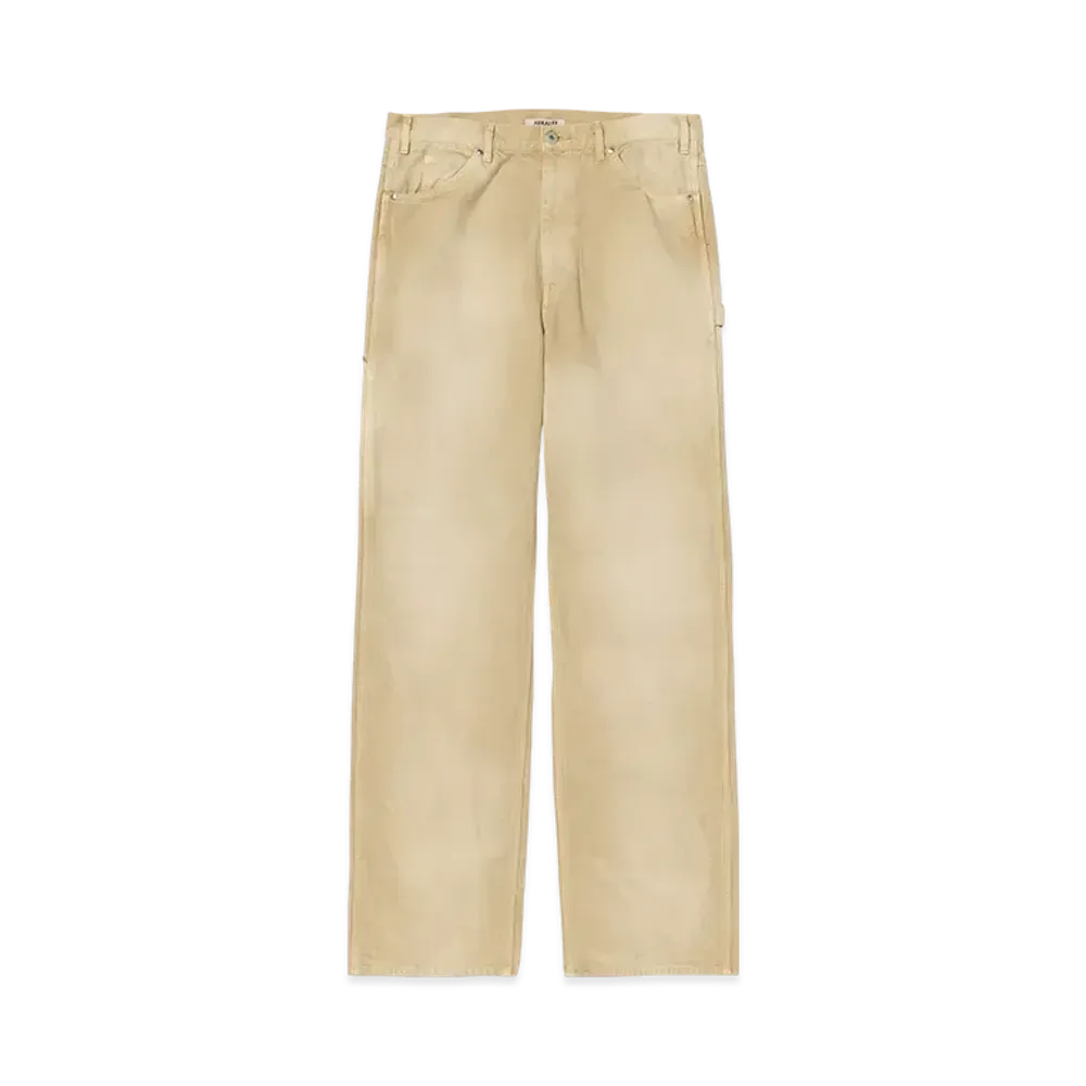 AURALEE Organic Cotton Duck Pants "Light Beige"