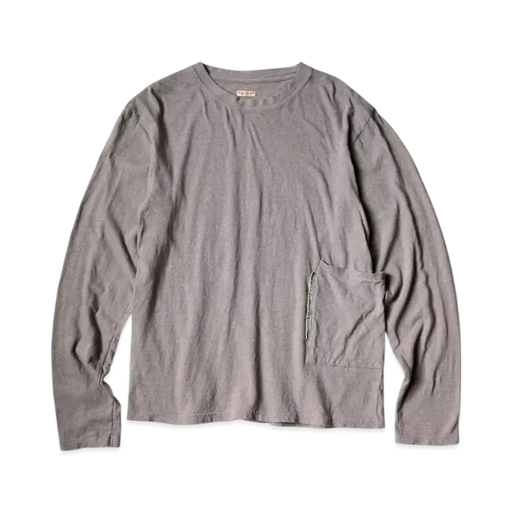 KAPITAL Gauze Biscuit Pocket Long Tee "Light Purple"