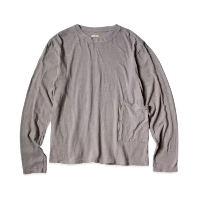 KAPITAL Gauze Biscuit Pocket Long Tee "Light Purple"