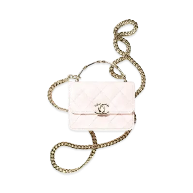 CHANEL Chain Clutch Lambskin & Enamel "Pink"