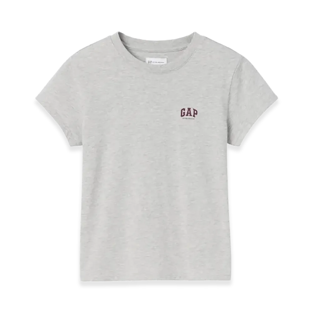Gap x Victoria Beckham Women's Organic Cotton Logo T-Shirt "Heather Gray"