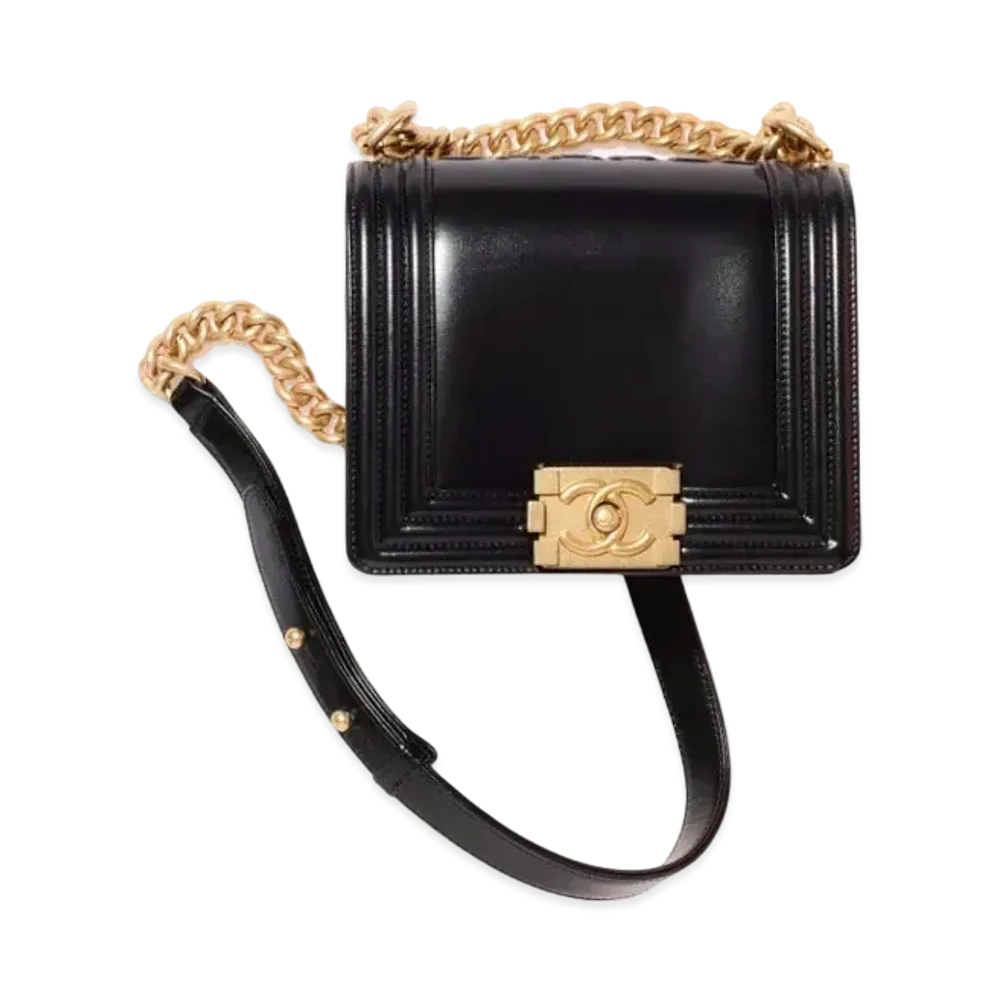 CHANEL Boy Chanel Mini Hand Bag Calfskin "Black"
