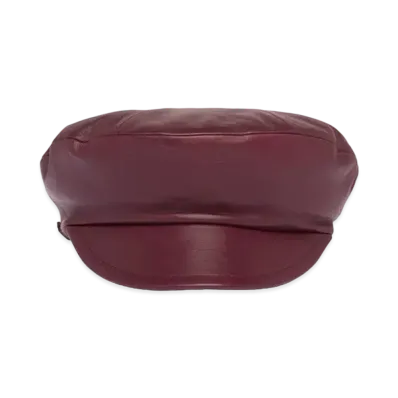 MIU MIU Nappa Leather Hat "Bordeaux"