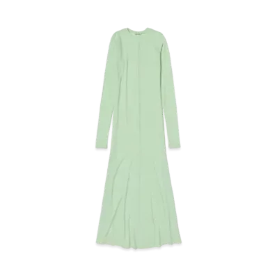 AURALEE Wool Amunzen Dress "Pale Green"