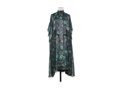 sacai Women's Floral Print Dress "Brown"